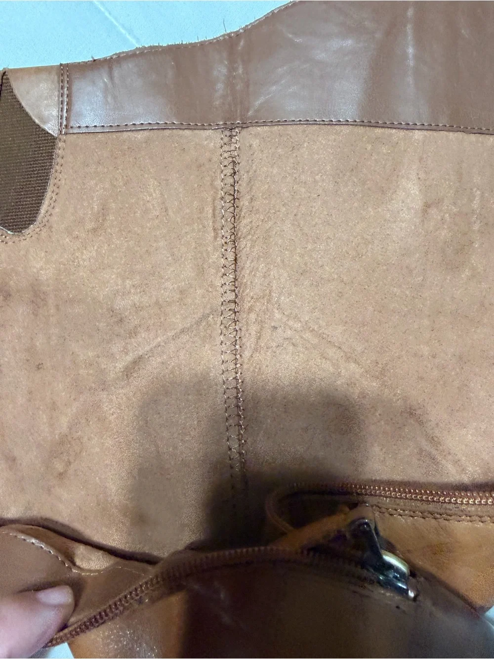 Sam Edelman Tall Leather Over-the-Knee Boots in Cognac